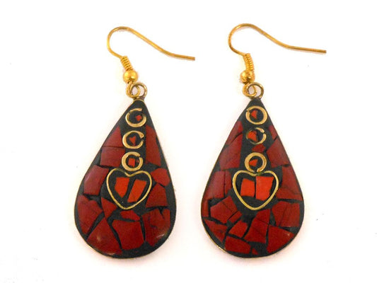 Red Bone Earrings