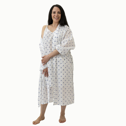 Grey Polka Dots Kimono (Min Of 2)