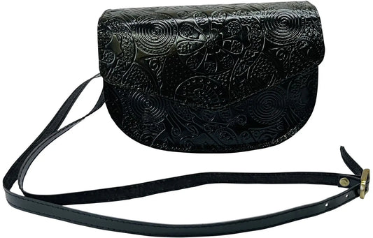 Leather black  bag 21x12.5x7cm