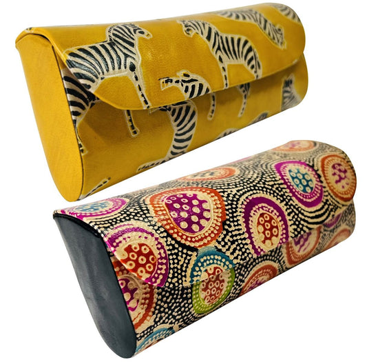 S/2 leather glasses case zebra dot design 15.5x6x3.5cm ($4.50 each)