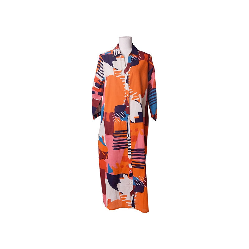 Mid Length Shirt Dress 67011