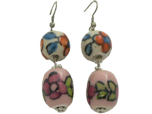 ceramic bead earrings