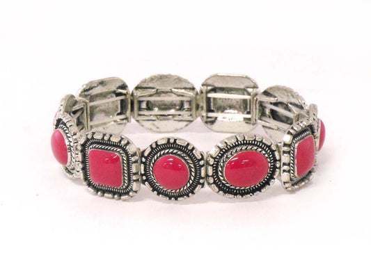 Pink Stone /Metal Bracelet
