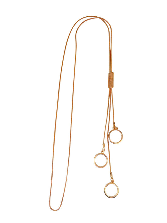 Rose gold 3 pendant necklace