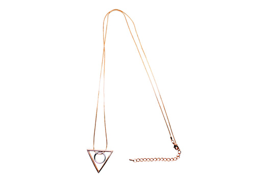 RoseGold Triangle w/Silv Nlace