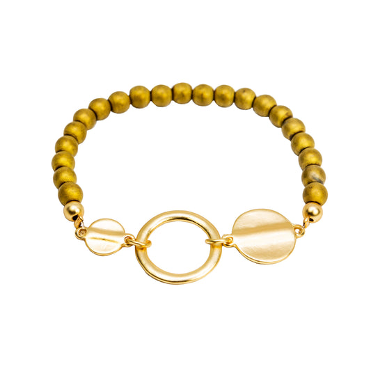 Matte Gold Elastic Bracelet