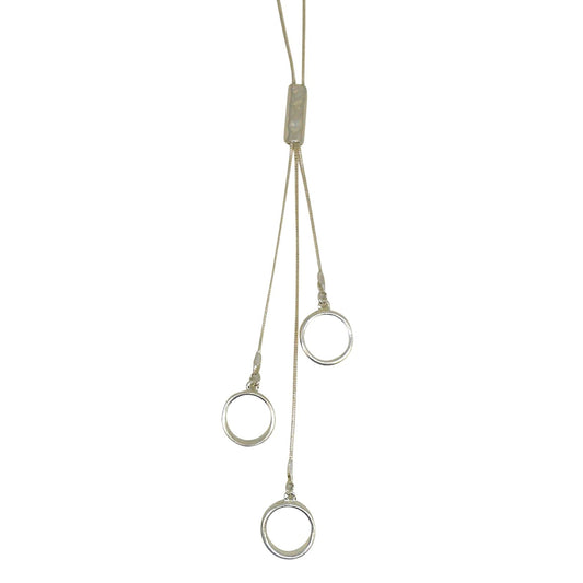 Silver 3 pendant necklace