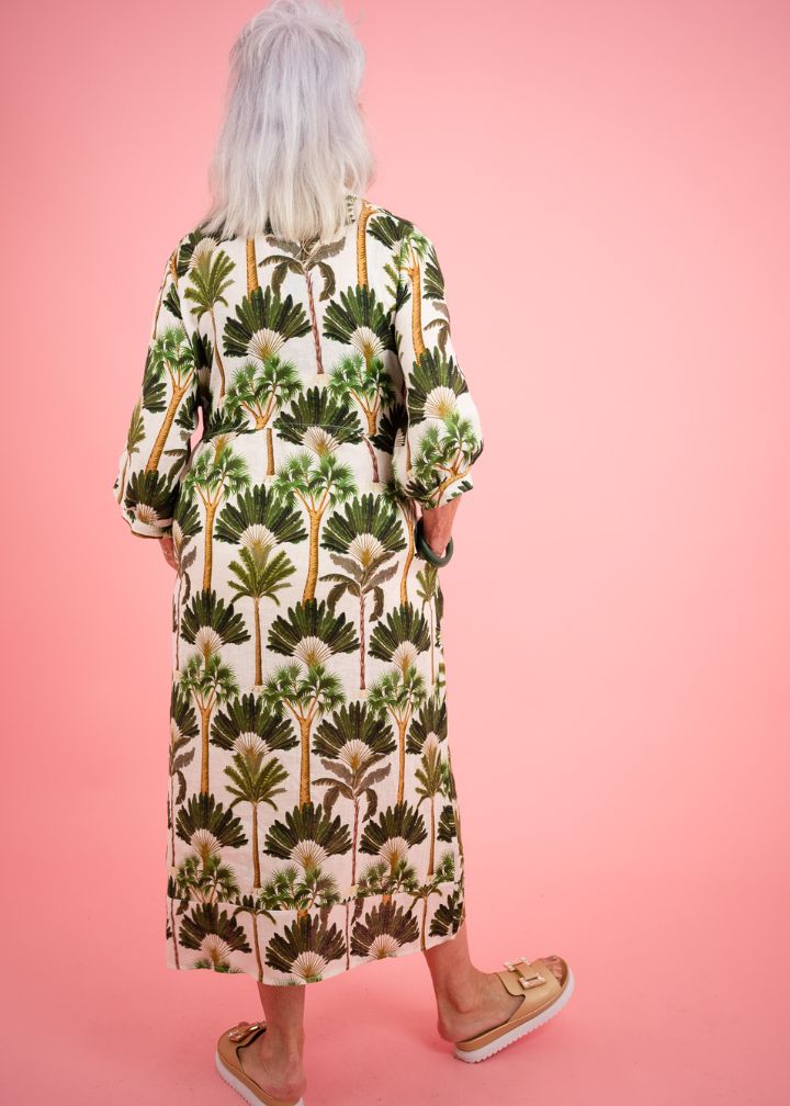 Palm Print Dress