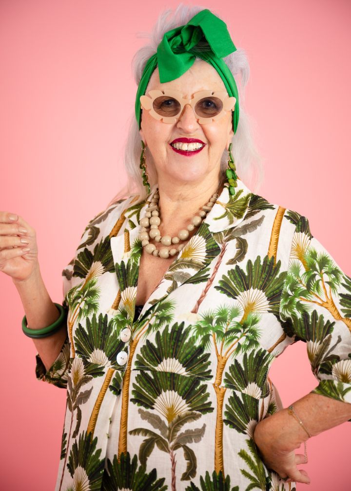 Palm Print Dress