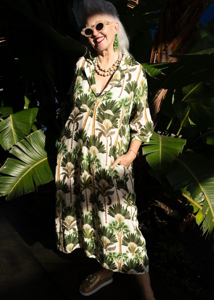Palm Print Dress