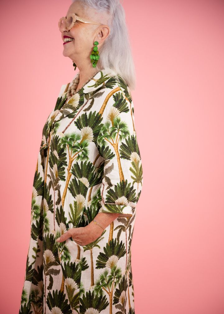 Palm Print Dress