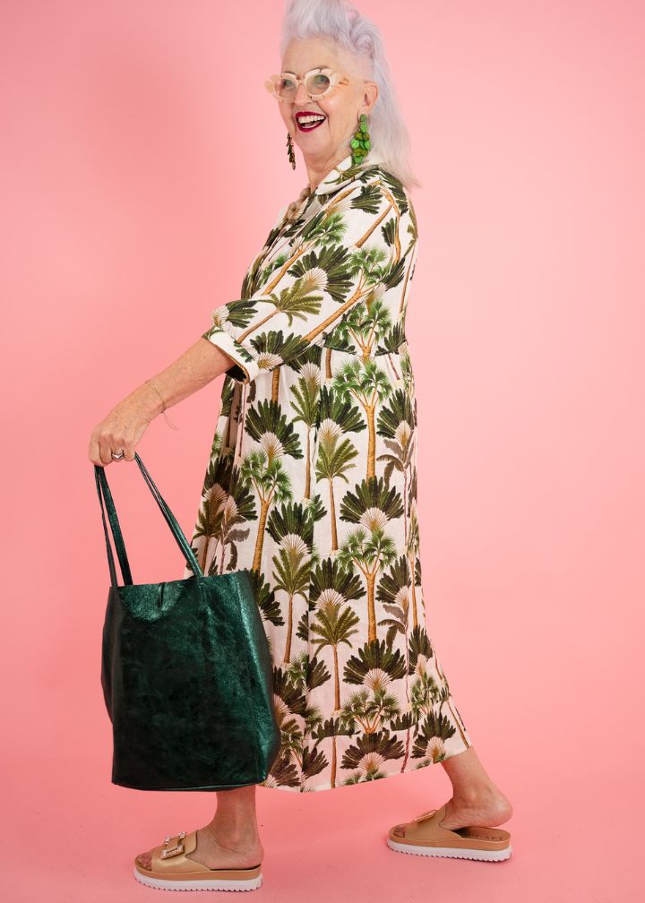 Palm Print Dress