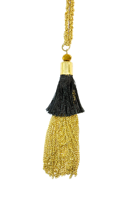 Black Tassel Necklace