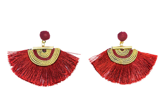 Marroon Earrings