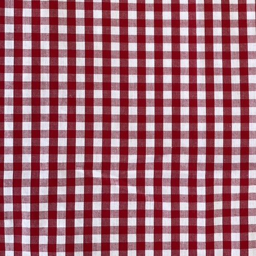 Red Check Dressing Gown/ Kimono Robe