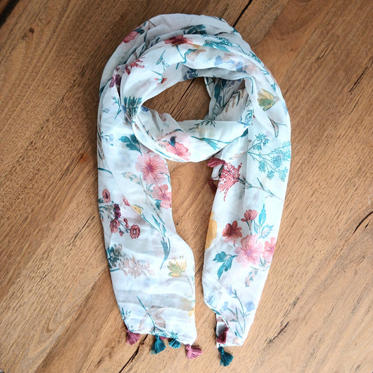 Multi-Floral Light-Weight Summer Scarf 332463