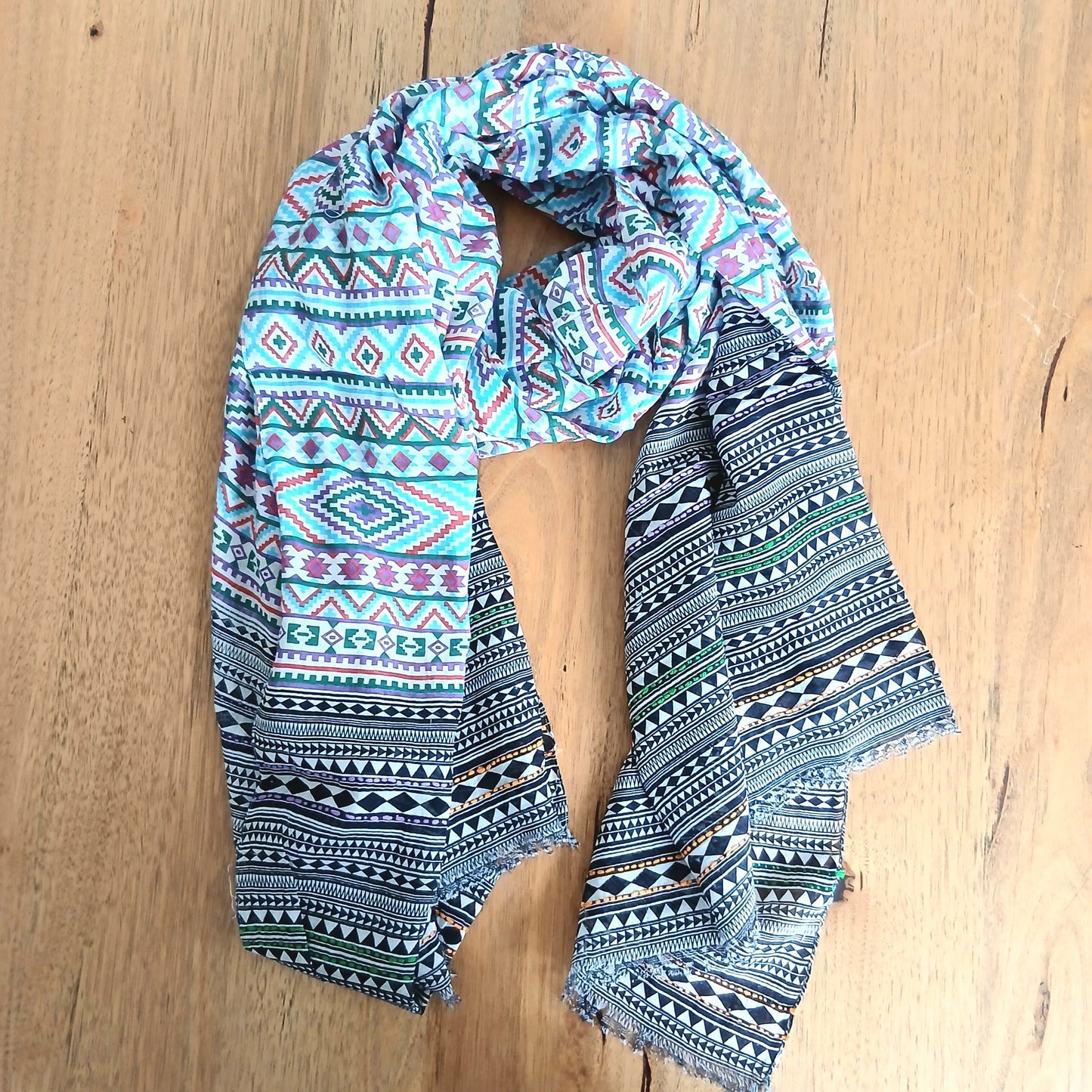 Cotton Kilim Pattern Scarf - 46206
