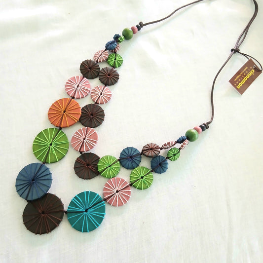 Large Embroidered Statement Necklace N7-626X