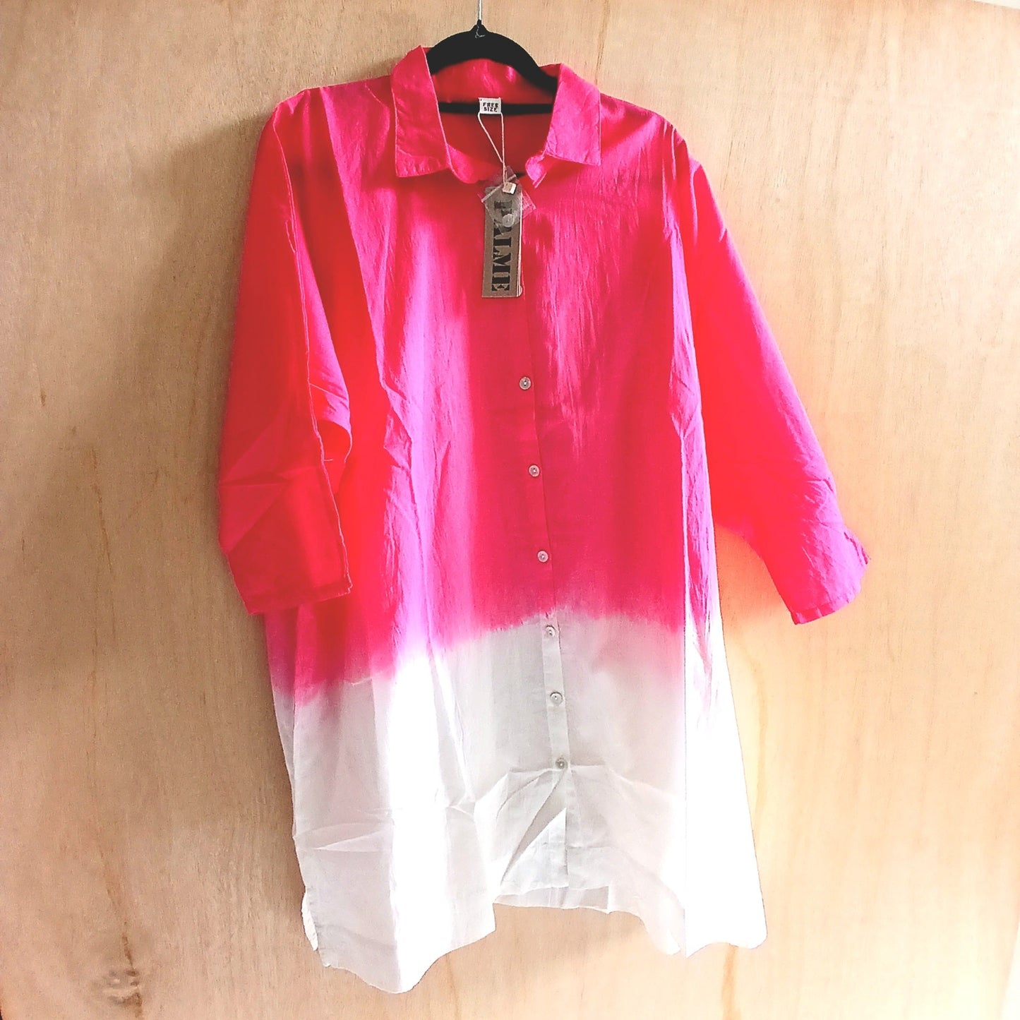 Shaded Shirt Cotton Dress 65967
