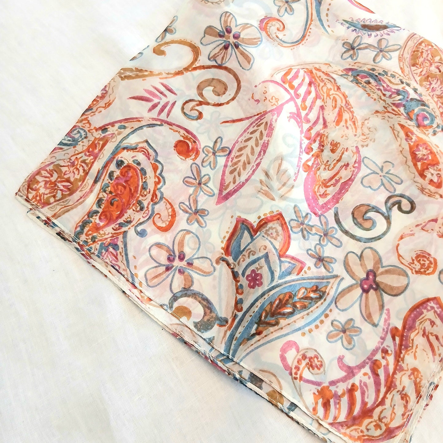Necktie Silk Scarf - Whimsical Floral Print ZS-1022 & 1024 /S