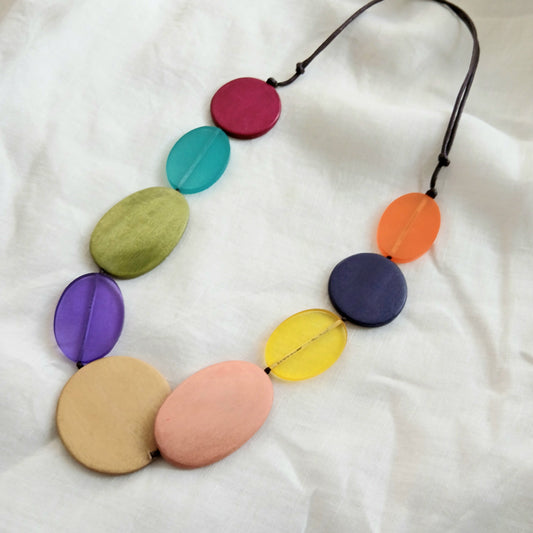 Colourful Wooden Beaded Necklace N6-2200X