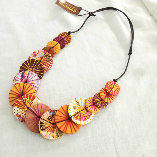 Short Beaded and Embroidered Necklace N7-04