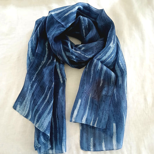 Silk Scarf - Blue 5515/L