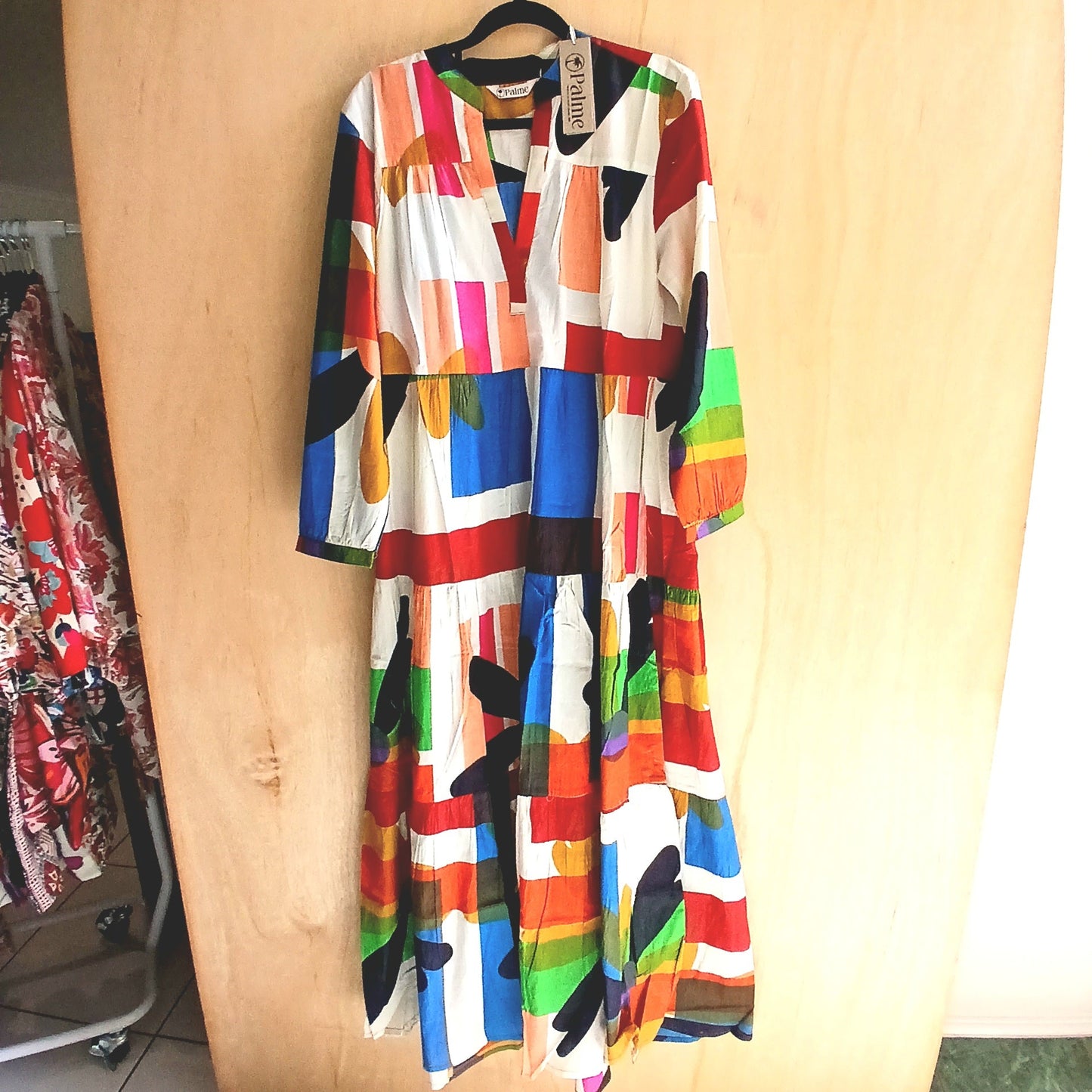 Pleated Cotton Printed Dress 67148
