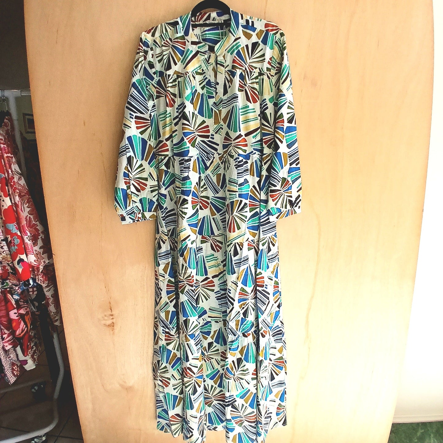 Pleated Cotton Printed Dress 67148