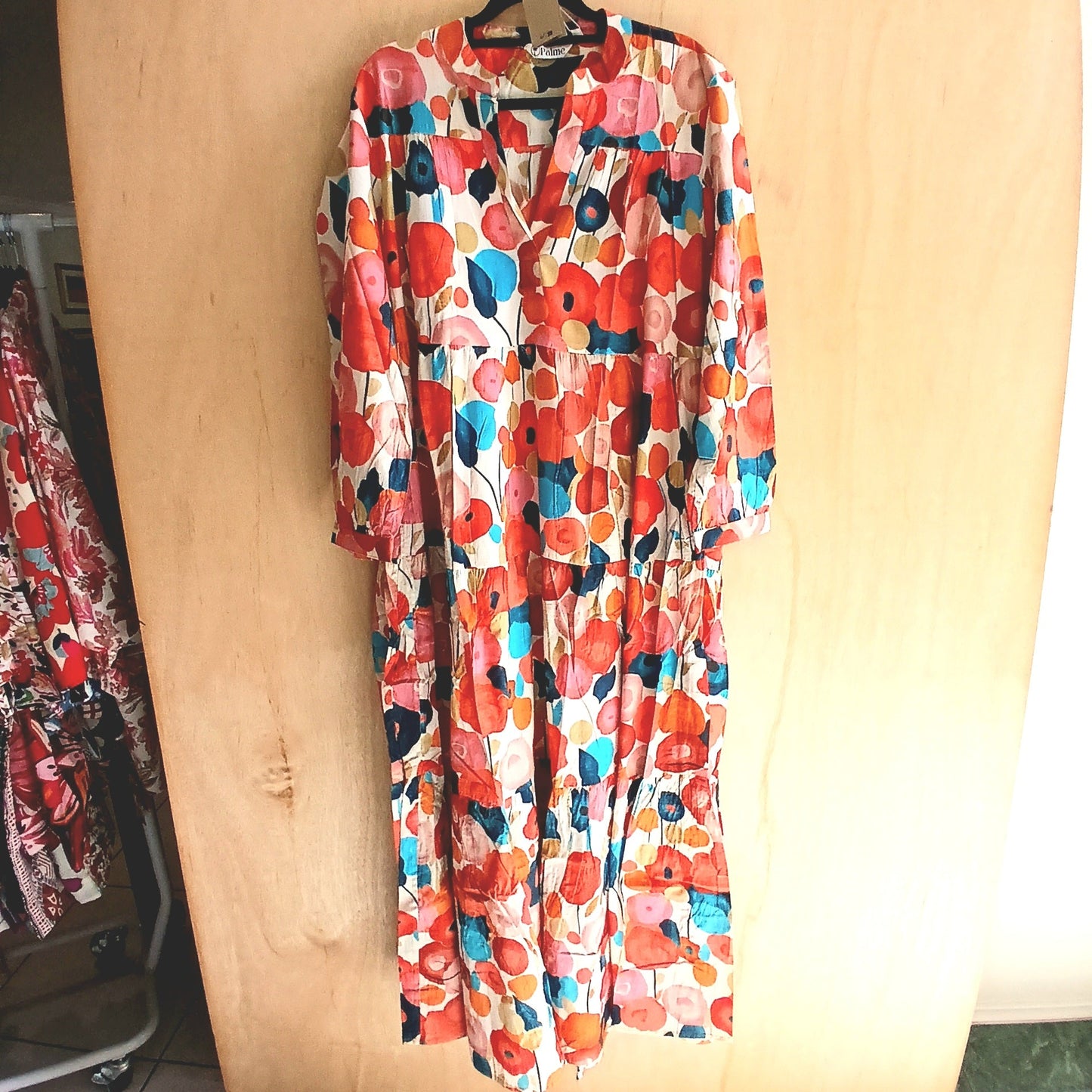 Pleated Cotton Printed Dress 67148