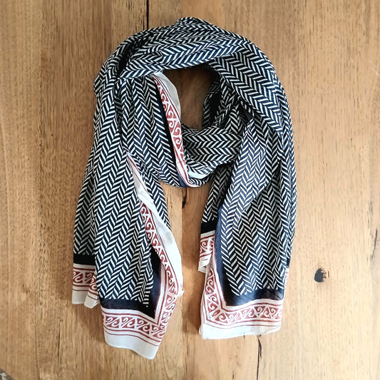 2 Toned Cotton Scarf 65154