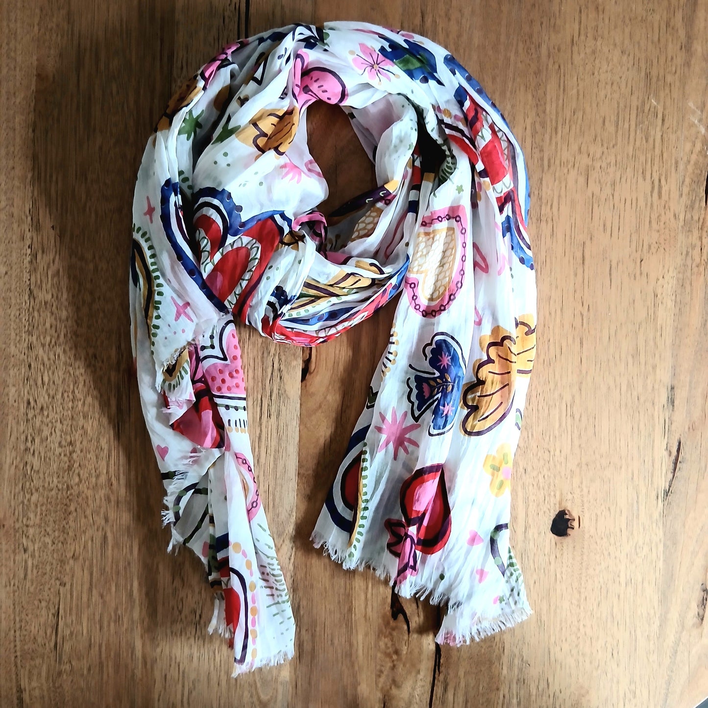 Happy Hearts Cotton Scarf 67371