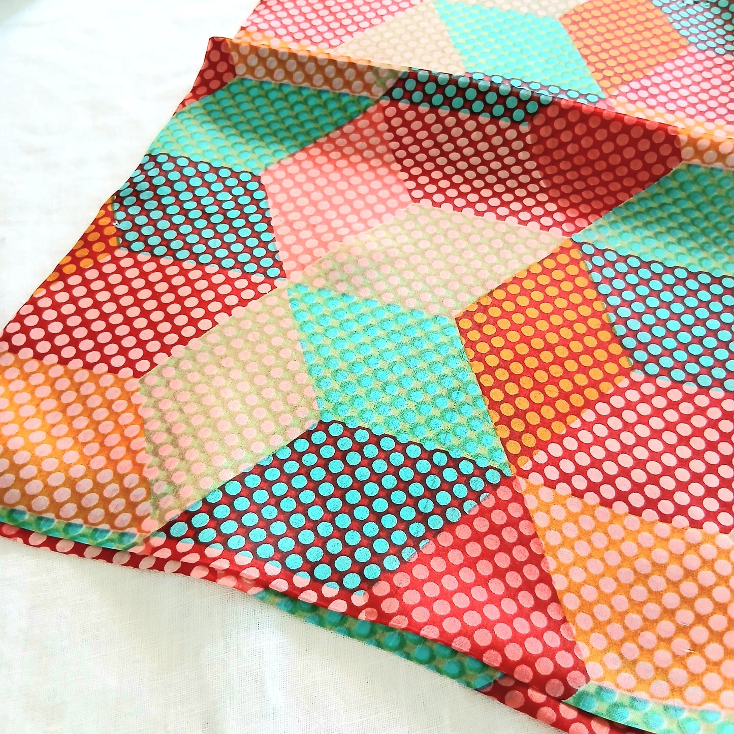 Multicolored Silk Scarf - 5524