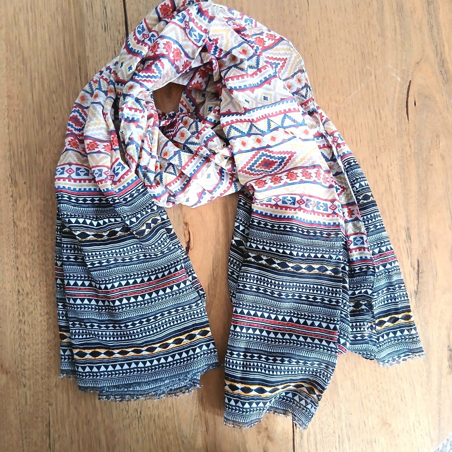 Cotton Kilim Pattern Scarf - 46206