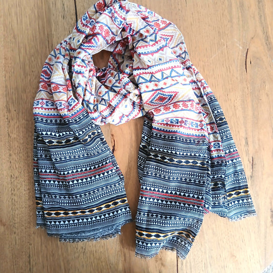 Cotton Kilim Pattern Scarf - 46206