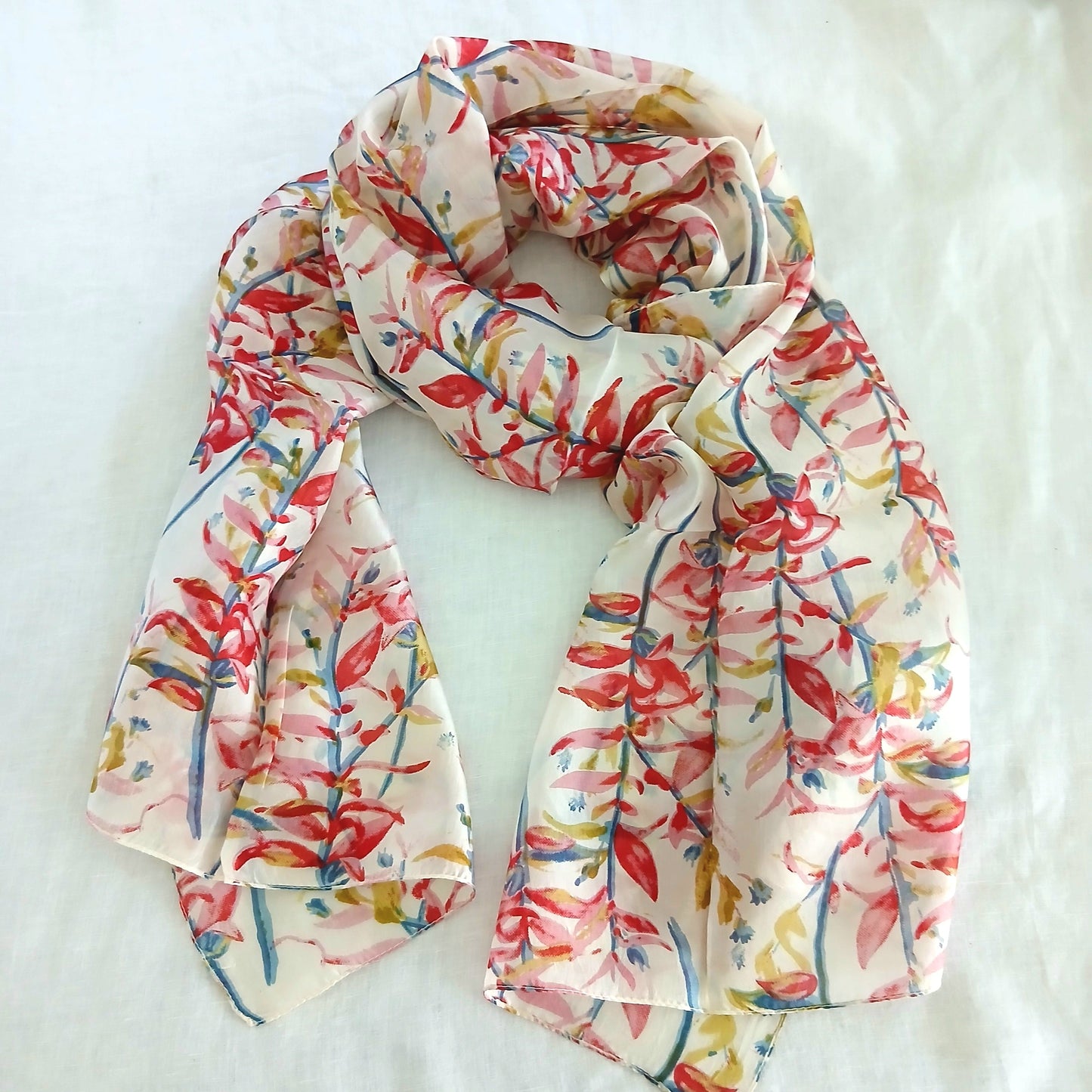 Silk Scarf - Red/Pink ZS-1007/L