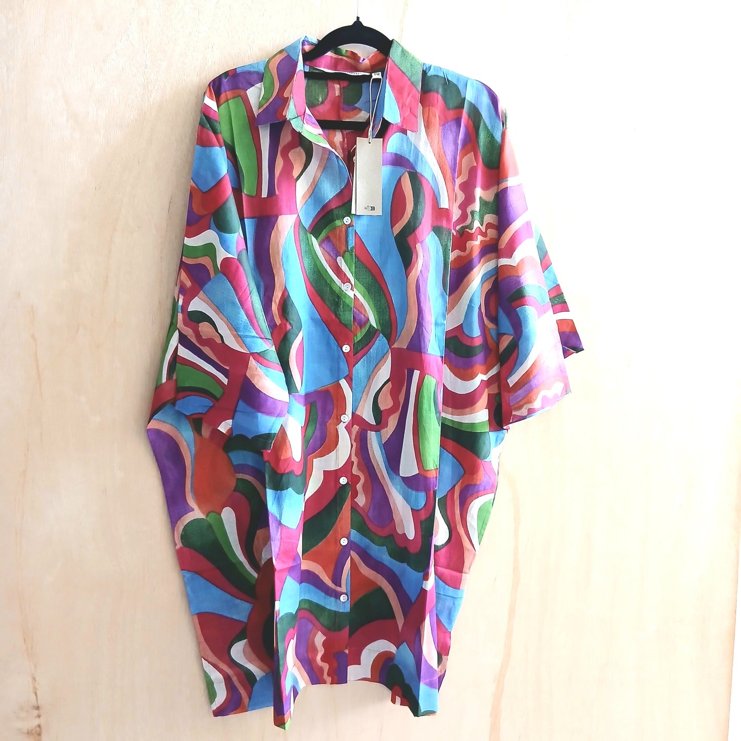 Printed Cotton Maxi Shirt 67146