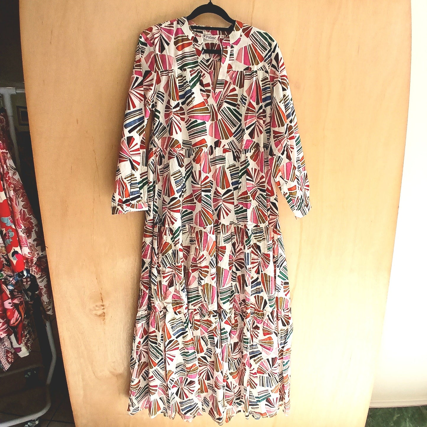 Pleated Cotton Printed Dress 67148
