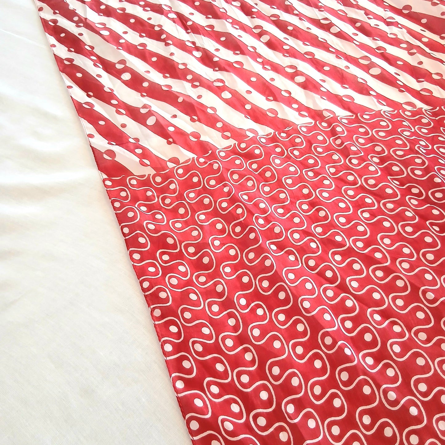 PRE-ORDER Pure Silk Scarf Circles and Lines TS-1120