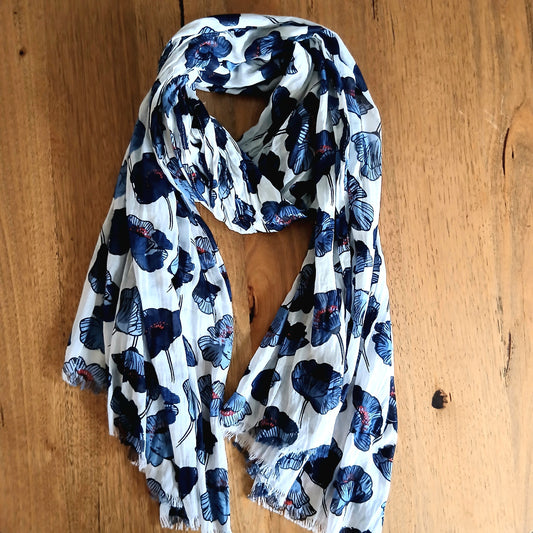 Giant Poppies Pure Cotton Scarf - 64662