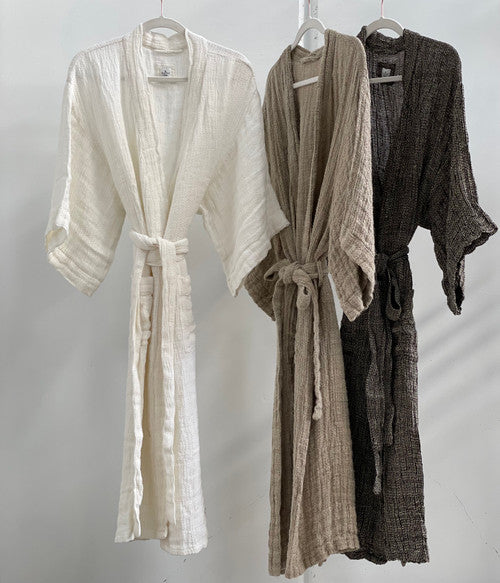 Audrey Heavy Mesh Robe - Optic White