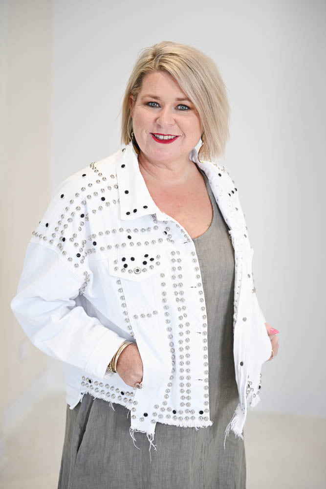 Sass Studded Denim Jacket