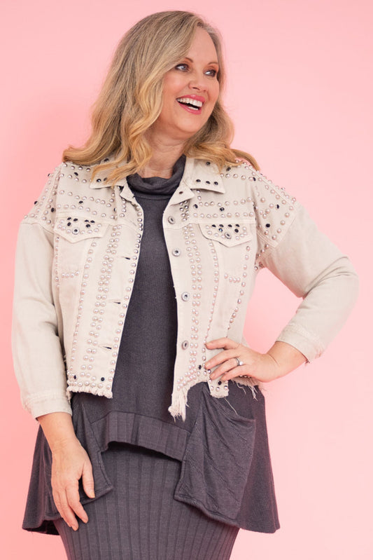 Sass Studded Denim Jacket