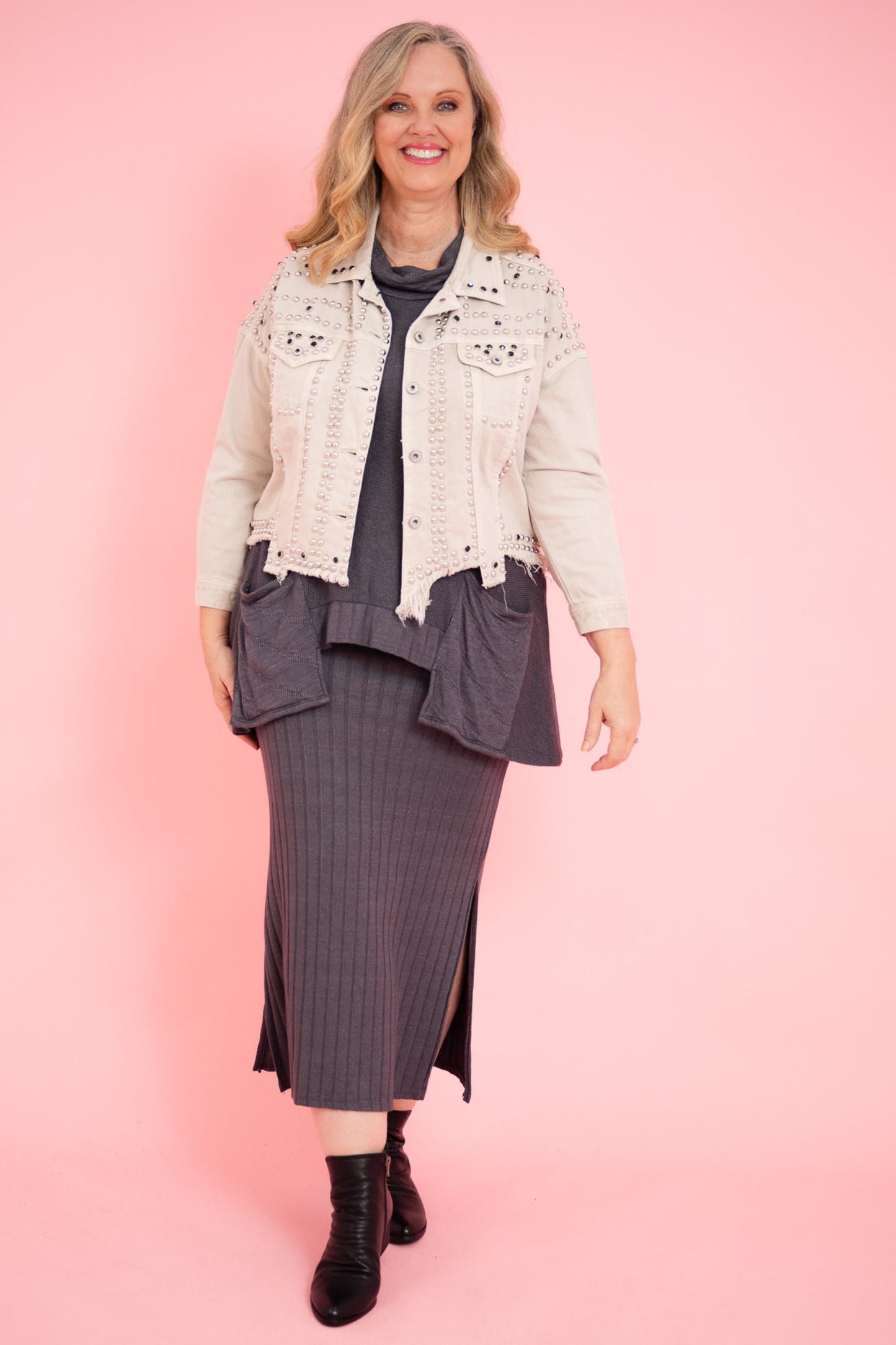 Sass Studded Denim Jacket