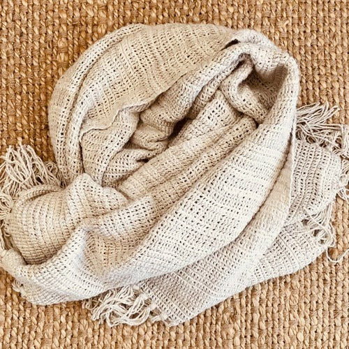 Bergen Ombre Stonewashed Linen Scarf 50X195Cm