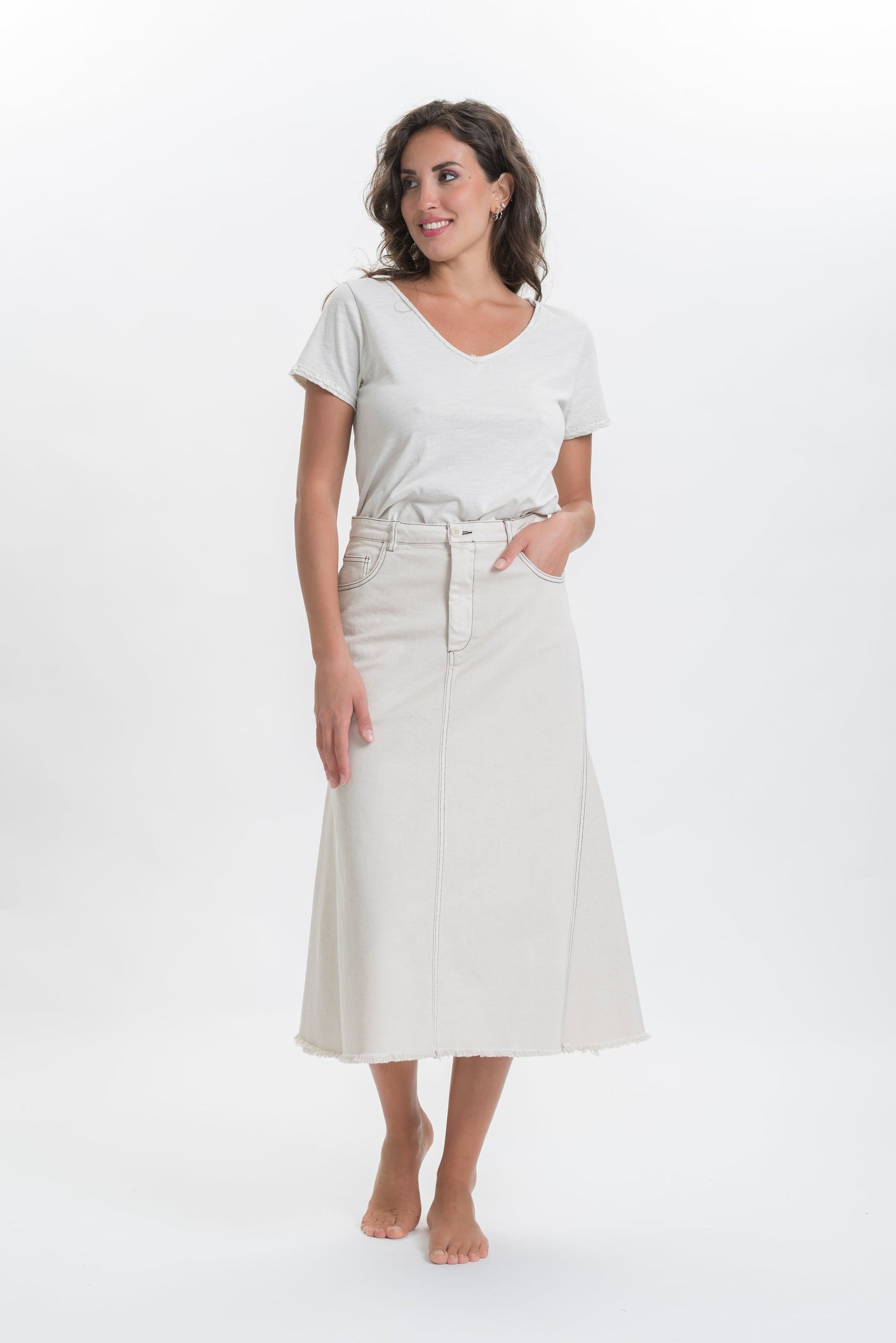 Nixie Sequin Trim Tee