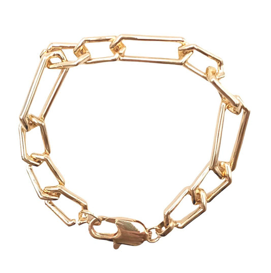 Gold finish chain link bracelet