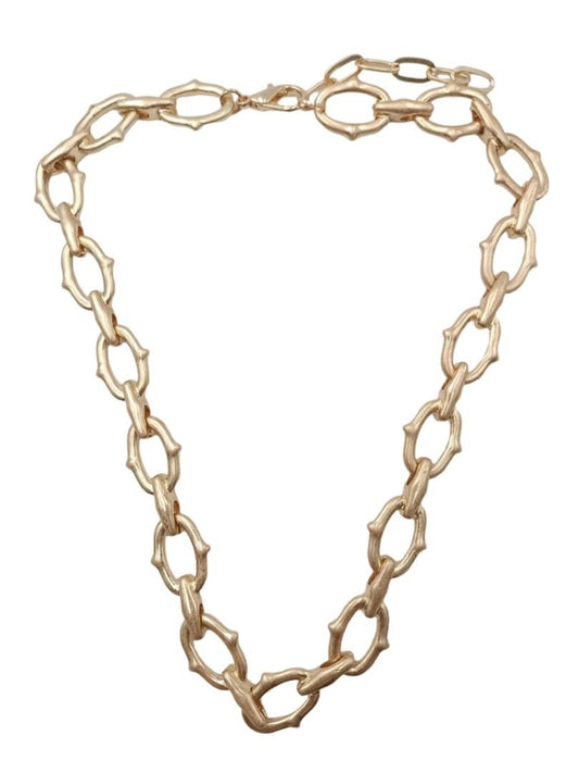 Gold finish chain necklace