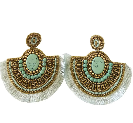 Turquoise beaded Earrings