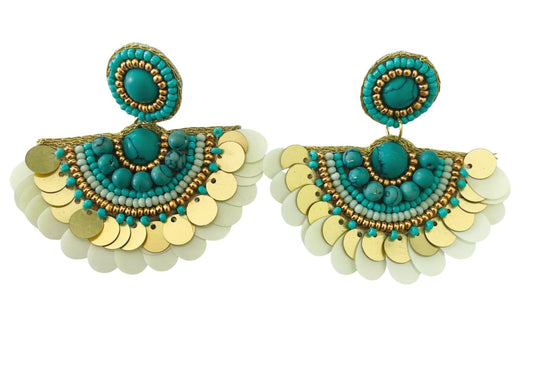 Turquoise beaded Earrings